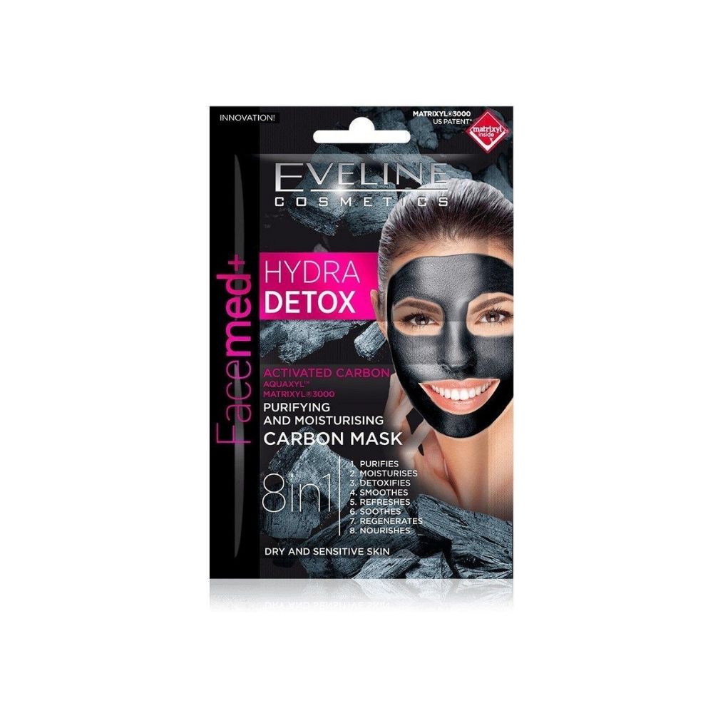 Eveline Hydrating Detox Purifying and Mattifying Carbon Mask 